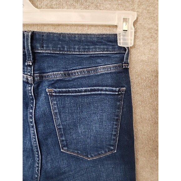 Abercrombie Fitch Simone High Rise Ankle Jeans Womens 27 4 Blue Raw Hem Stretch - Picture 6 of 8